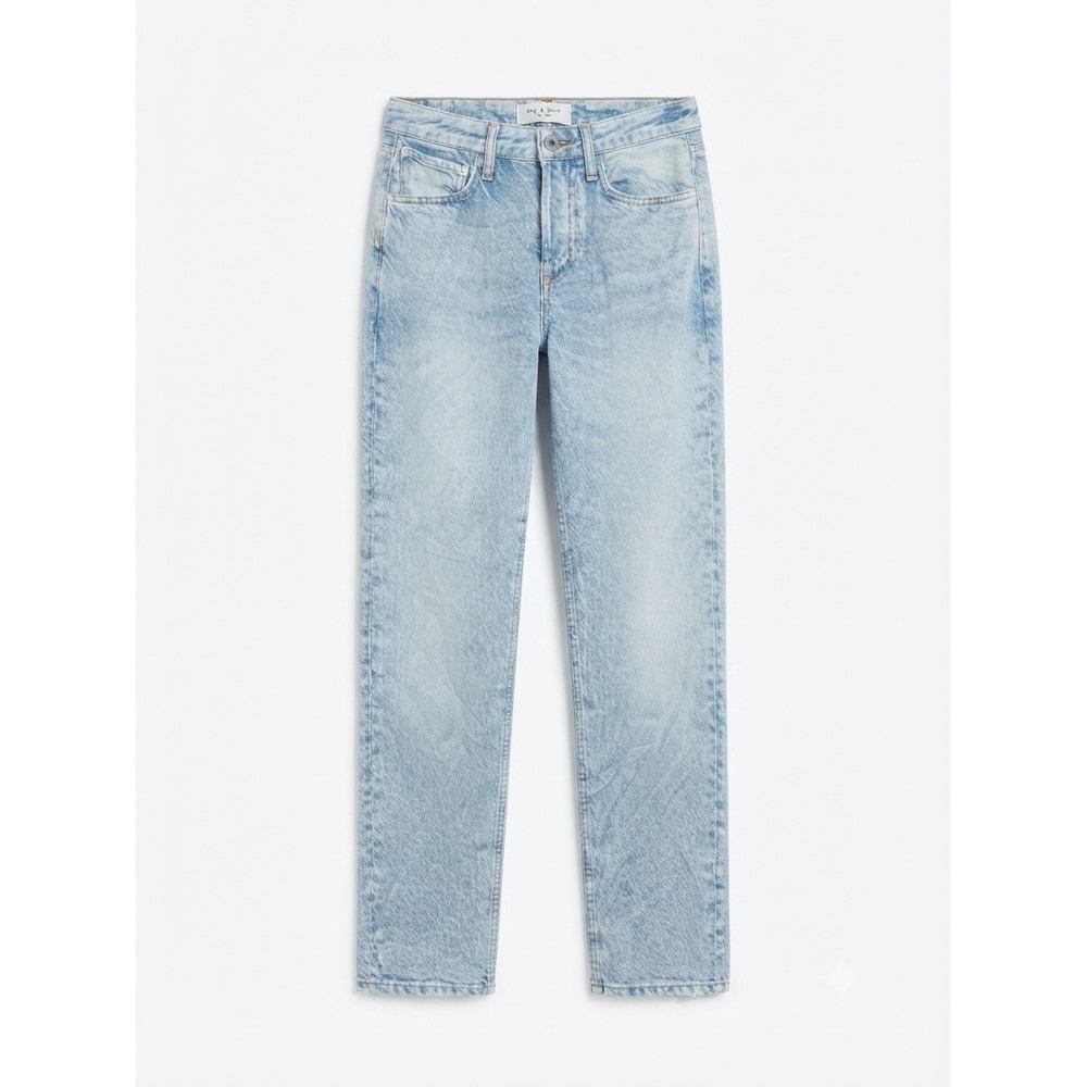 rag & bone liquid miramar Pants 25 Blue Luxury Designer Straight Faded